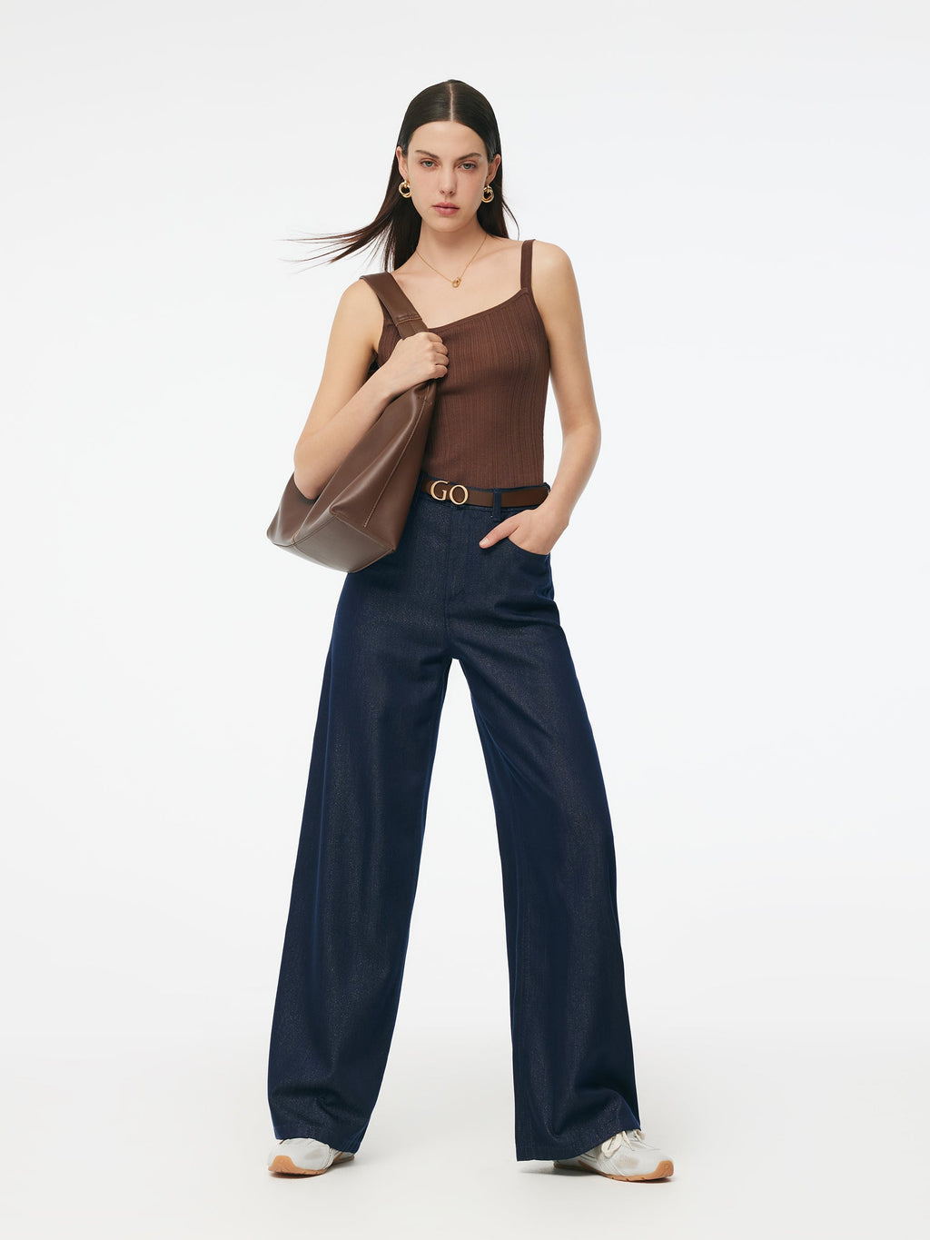 Tencel Mulberry Silk Blend Women Knit Stretchy Tank Top
