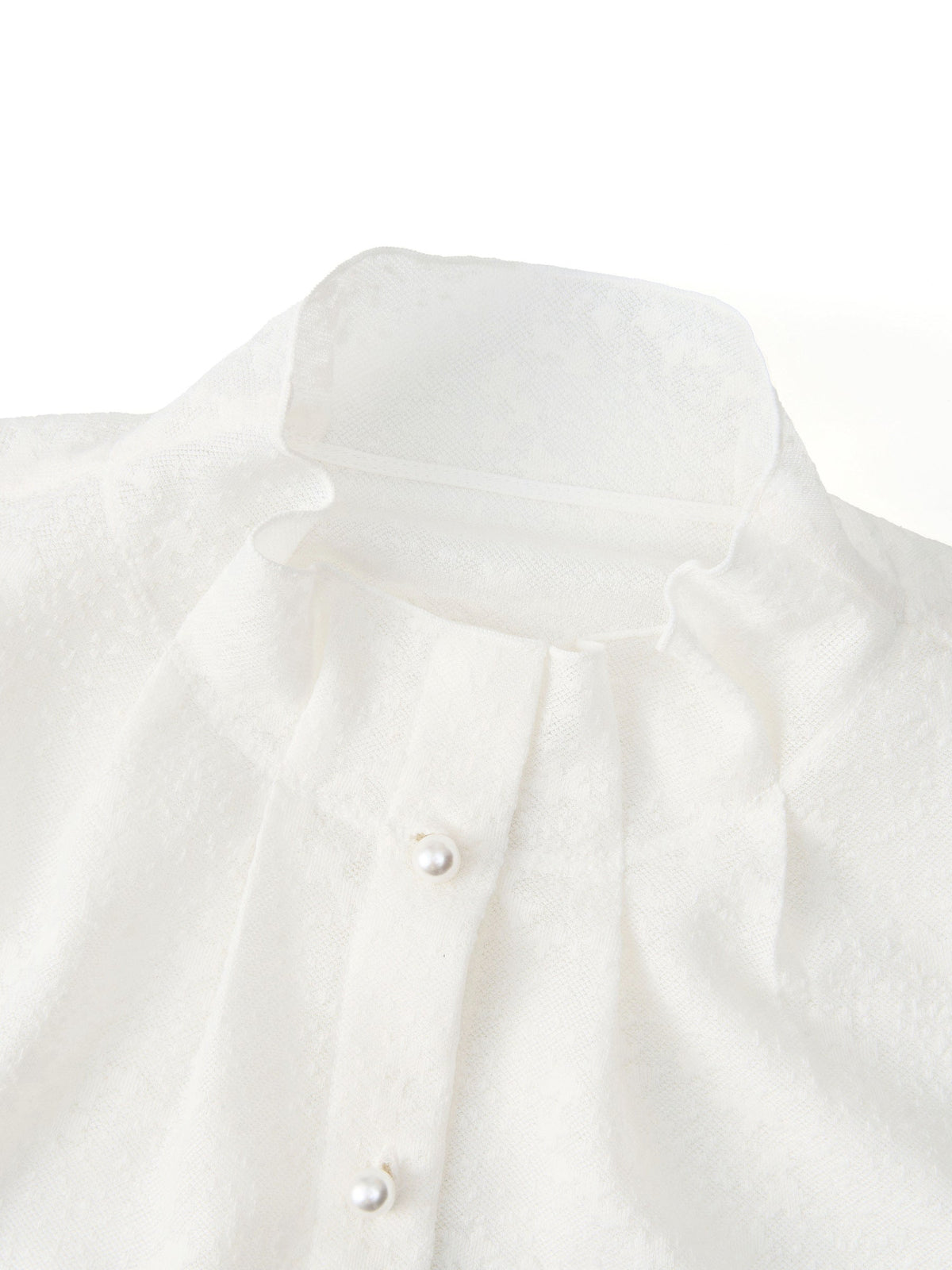 Jacquard Ruffle Collar Women Knit Shirt With Camisole