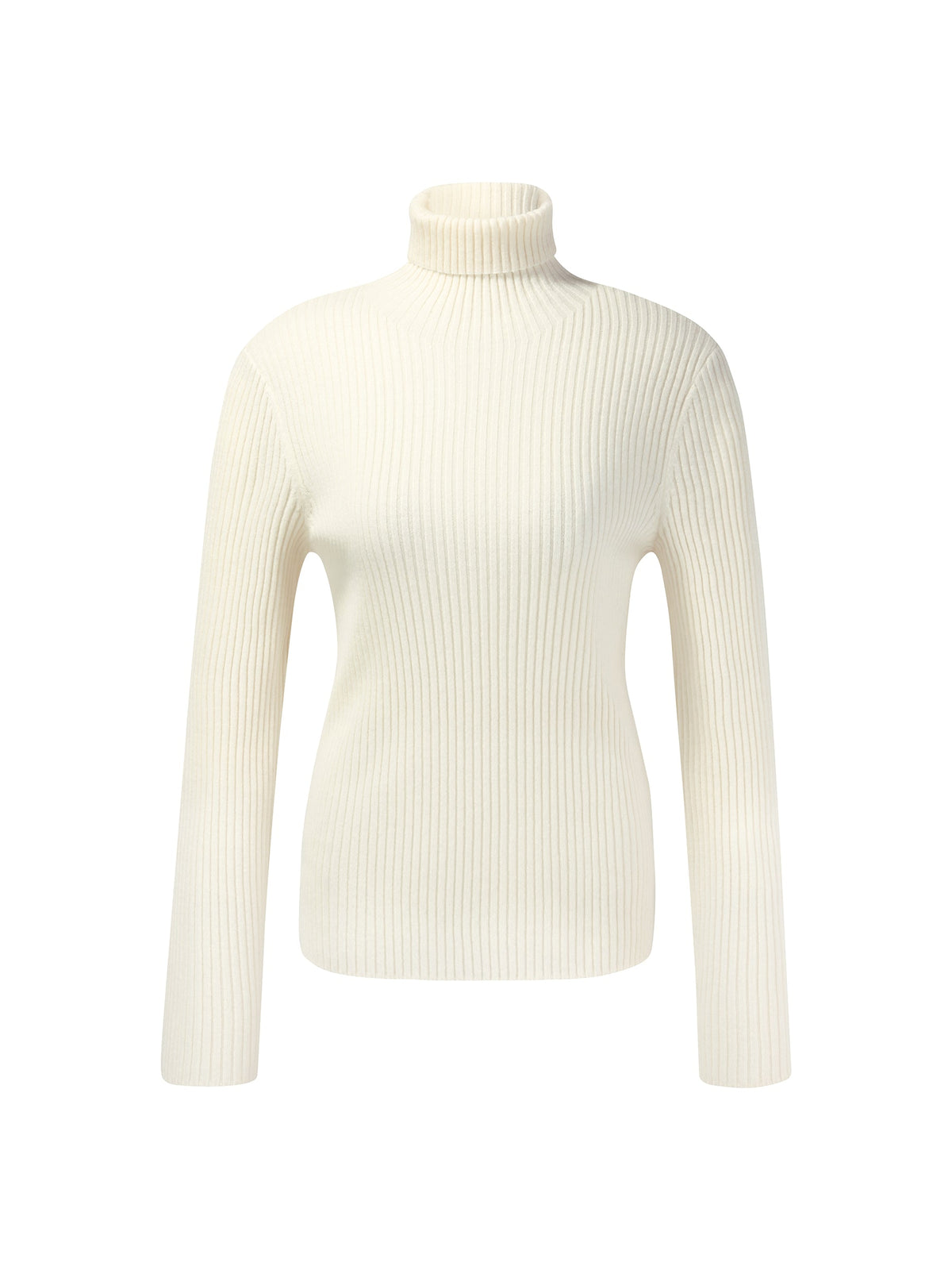 100% Wool Turtleneck Women Knit Top