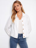 Linen Blend Jacket - White