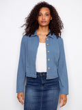 Linen Blend Jacket - Denim