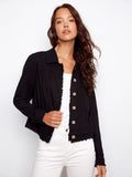Linen Blend Jacket - Black