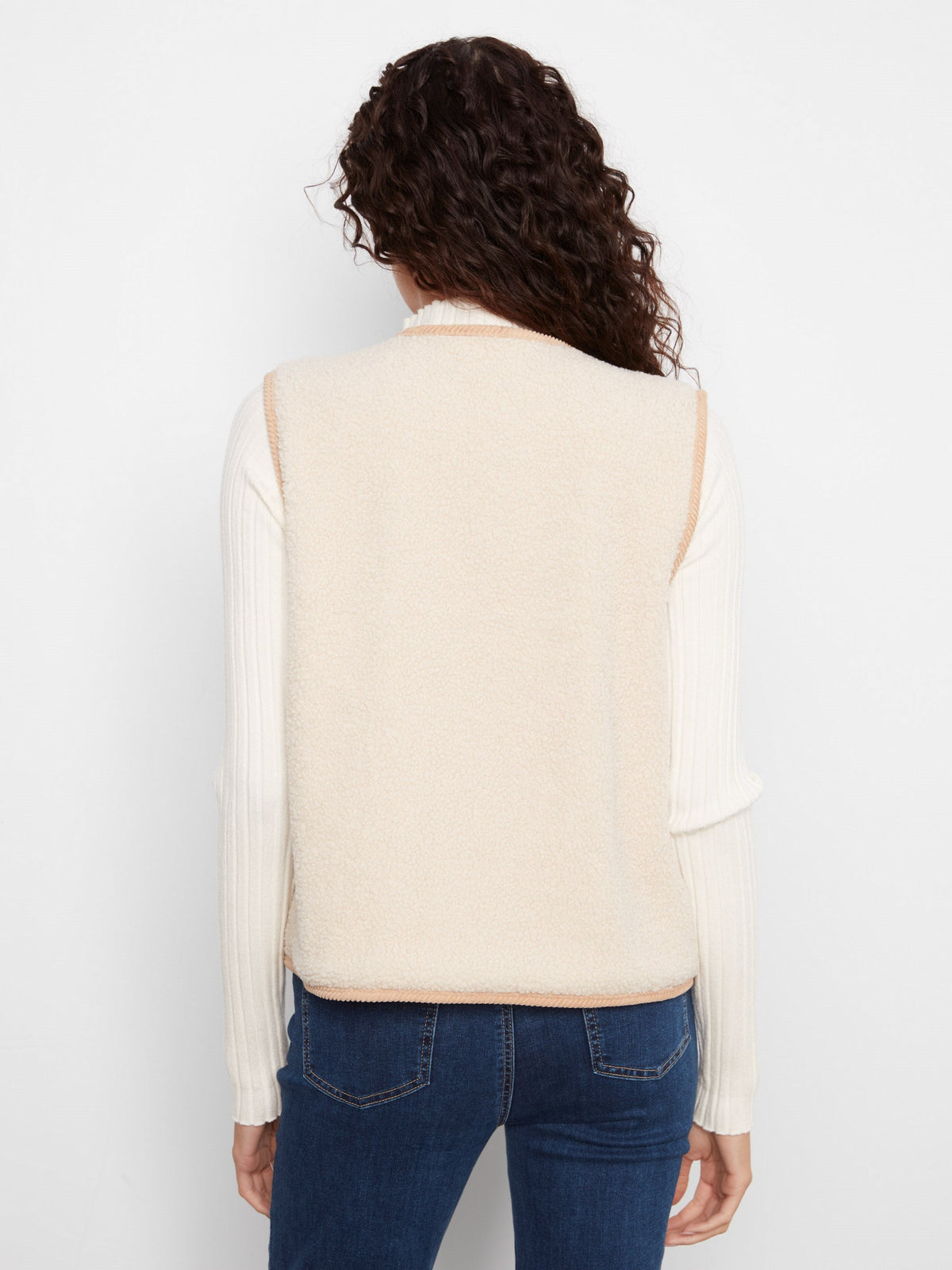 Reversible Embroidered Sherpa & Faux Suede Vest - Celebration