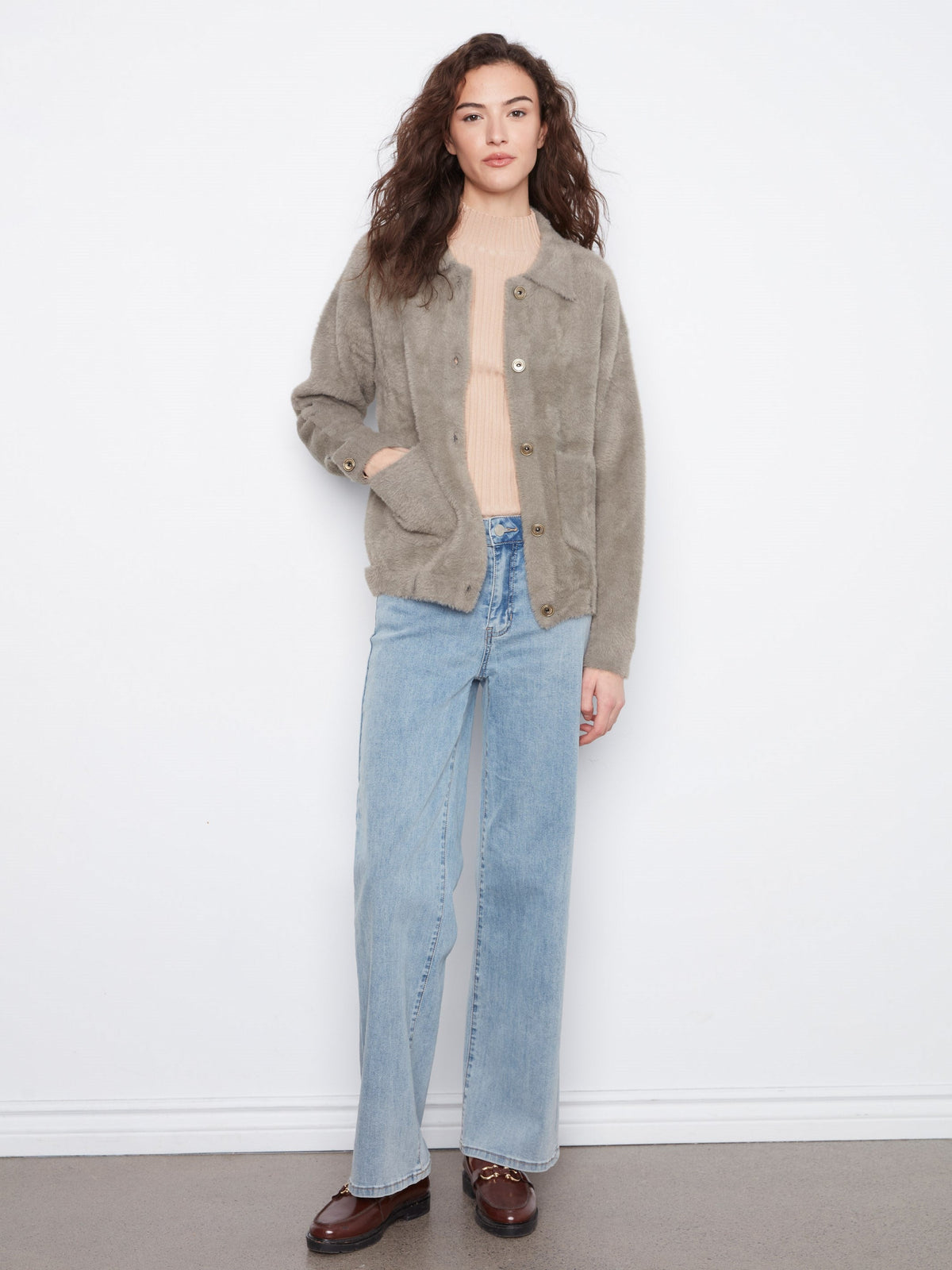 Soft Knit Jacket - Verveine