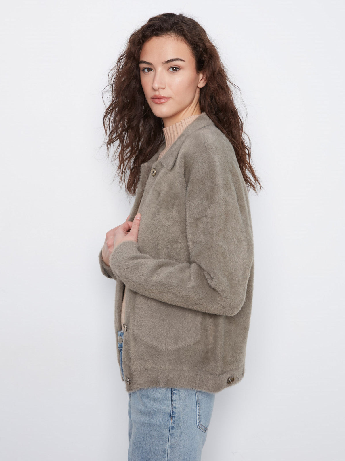 Soft Knit Jacket - Verveine