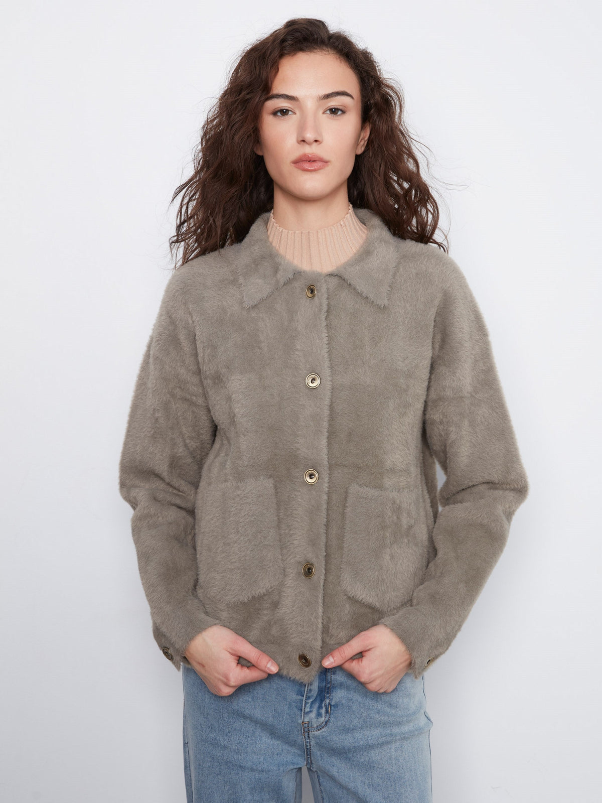 Soft Knit Jacket - Verveine