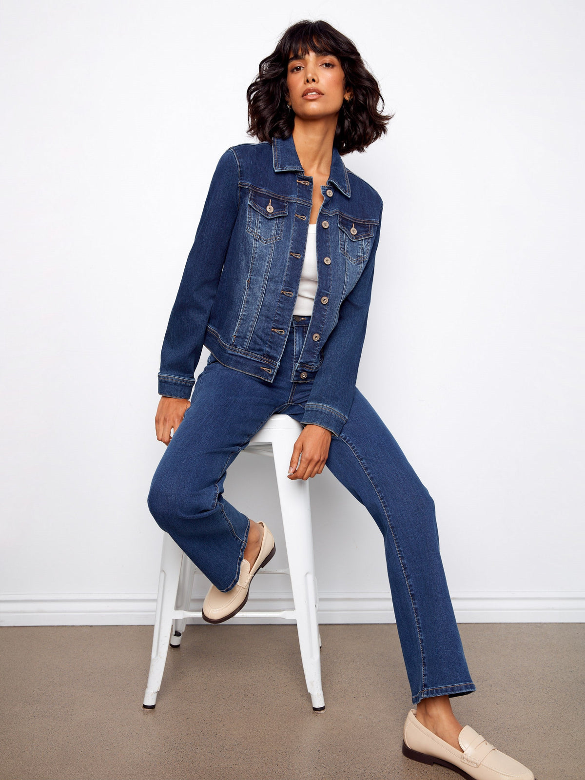 Stretch Denim Jacket - Indigo