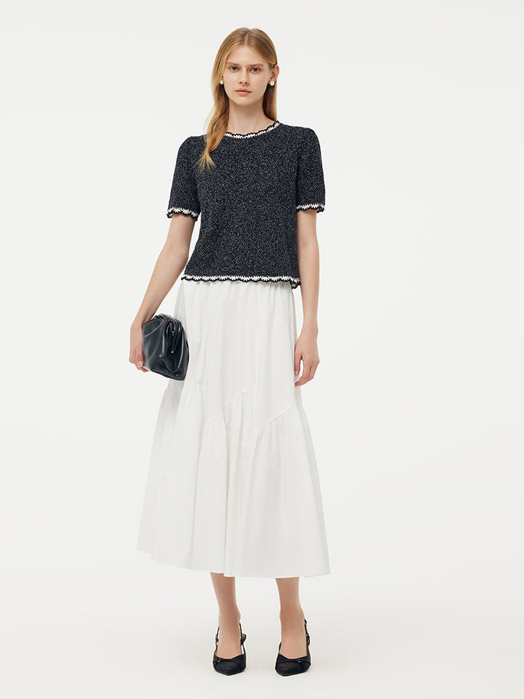 Cotton Glitter Women Knit Top