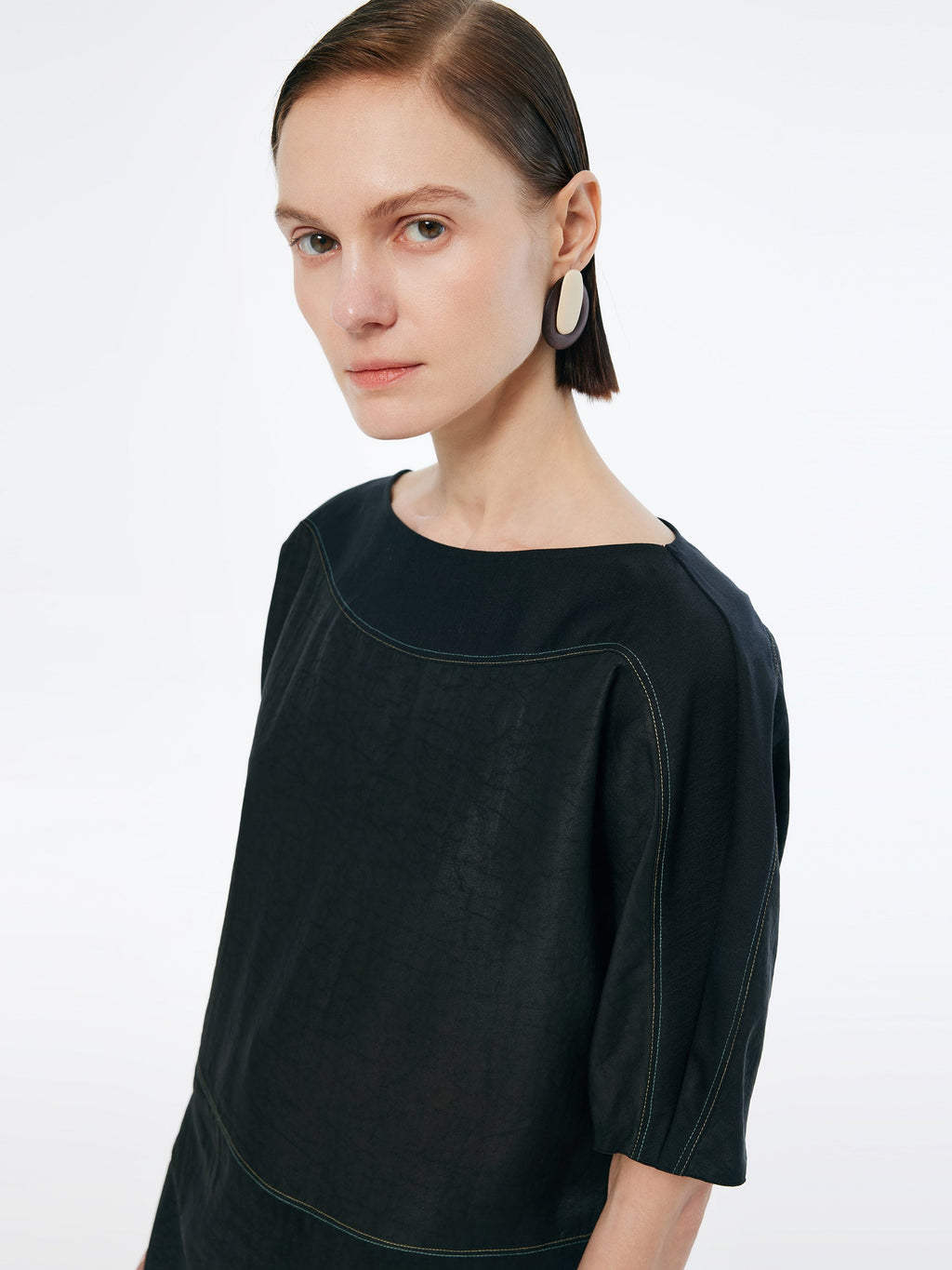 18MM Xiang Yun Silk Patchwork Women Top