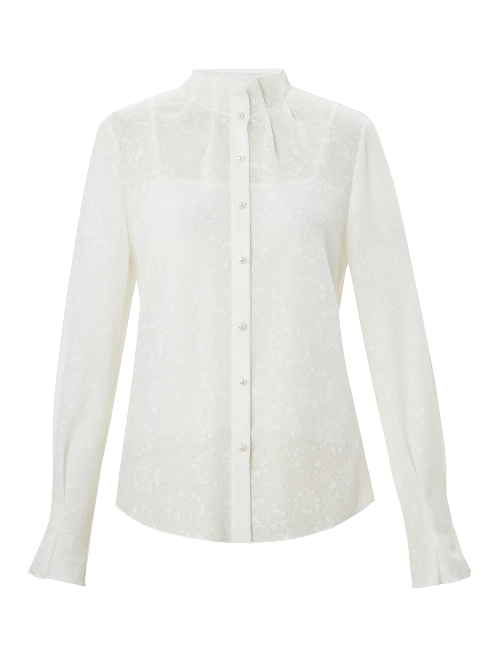Jacquard Ruffle Collar Women Knit Shirt With Camisole