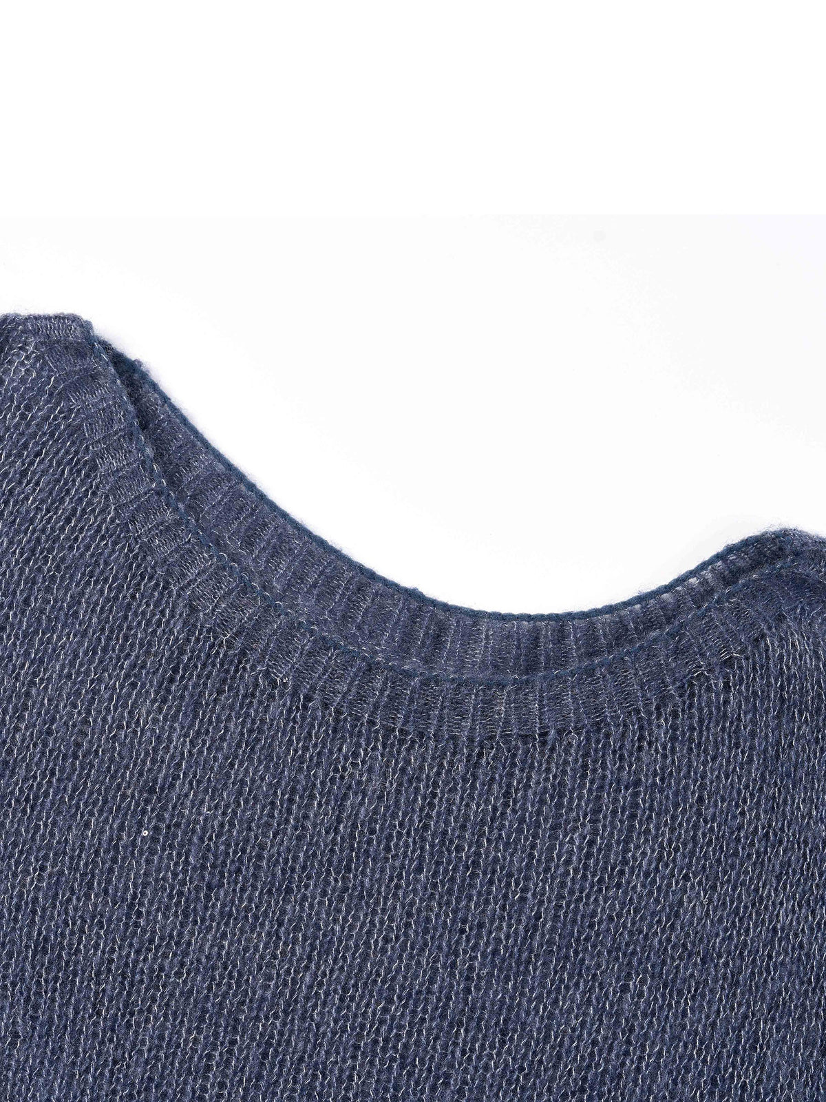Cashmere Mulberry Silk Blend Boat Neck Women Knit Top
