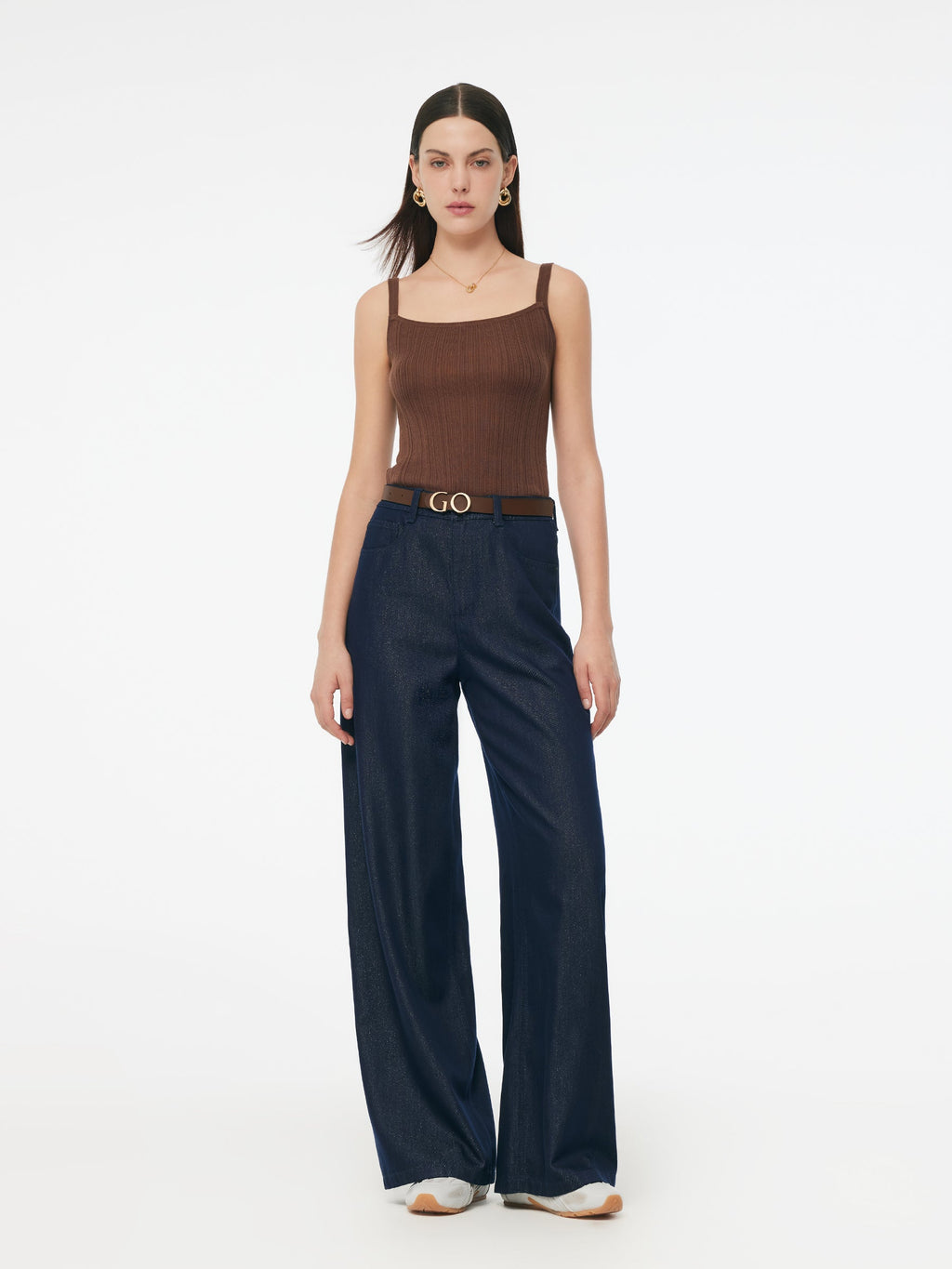 Tencel Mulberry Silk Blend Women Knit Stretchy Tank Top