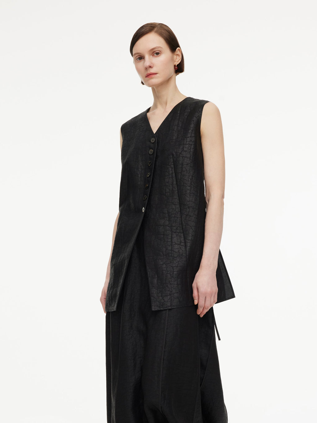 18MM Gambiered Canton Gauze Women Vest
