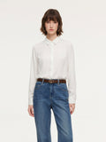 Acetate Blend H-Line Women Shirt
