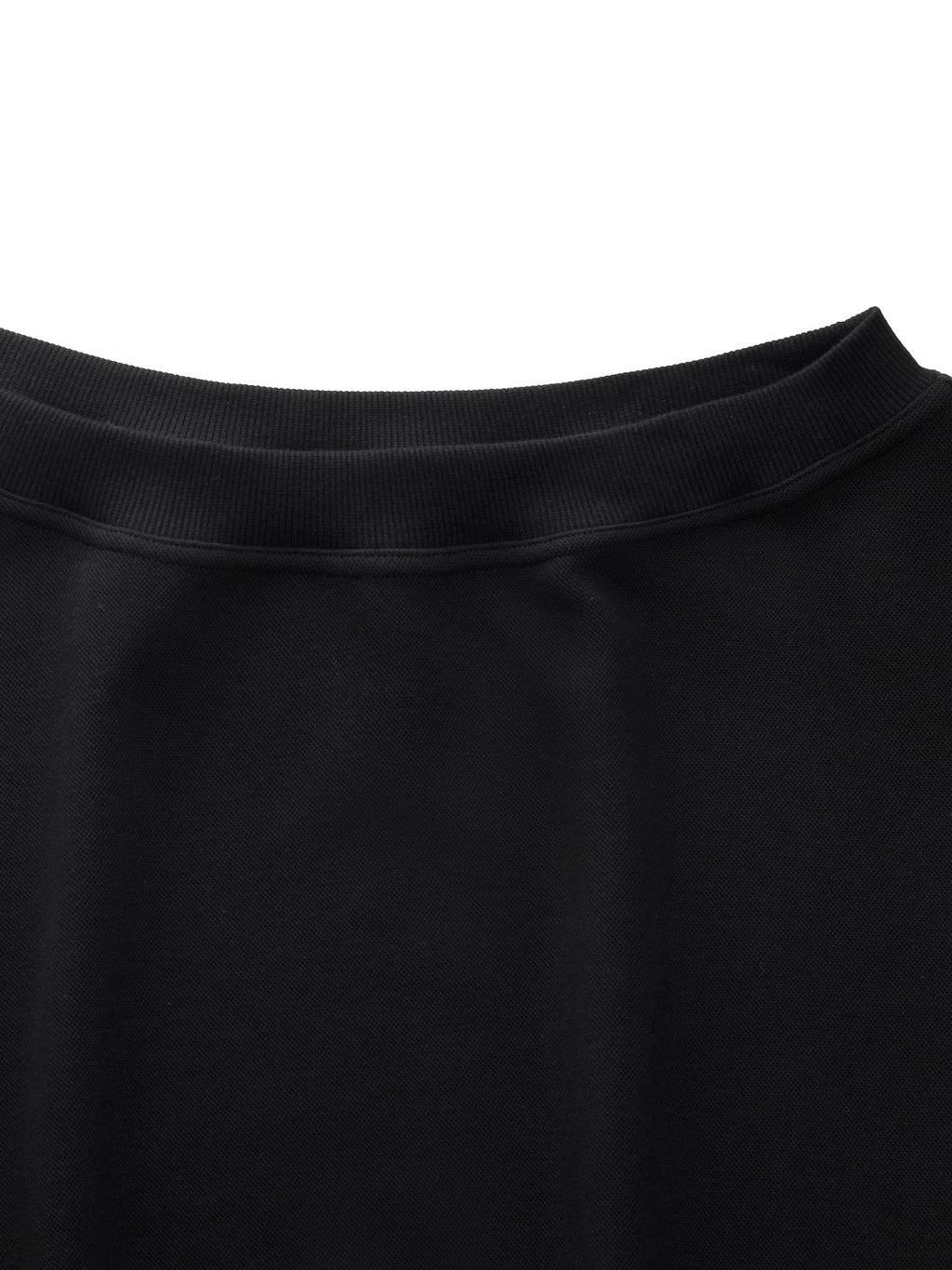 Cotton Scuba One-Shoulder Women Sweatshirt With Plaid Ribbon
