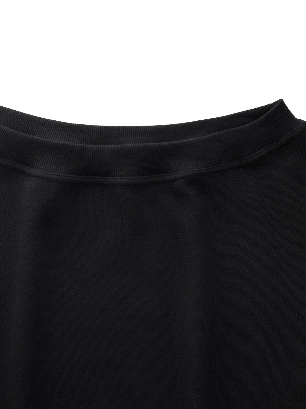 Cotton Scuba One-Shoulder Women Sweatshirt With Plaid Ribbon