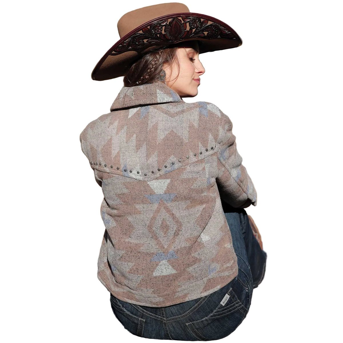 Cinch Women's Tweed Trucker Jacket - Stone