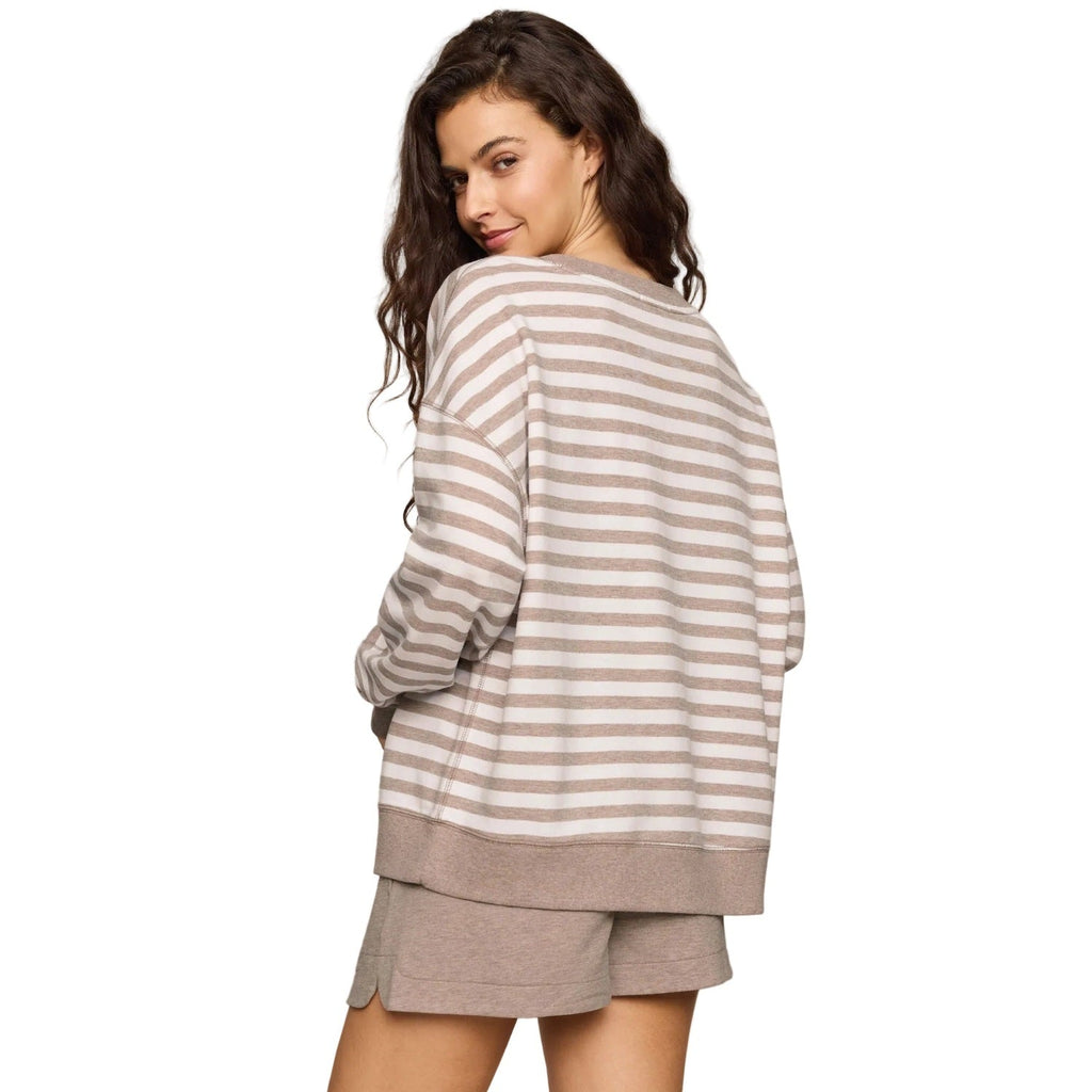 Women's Everyday French Terry Striped Crew